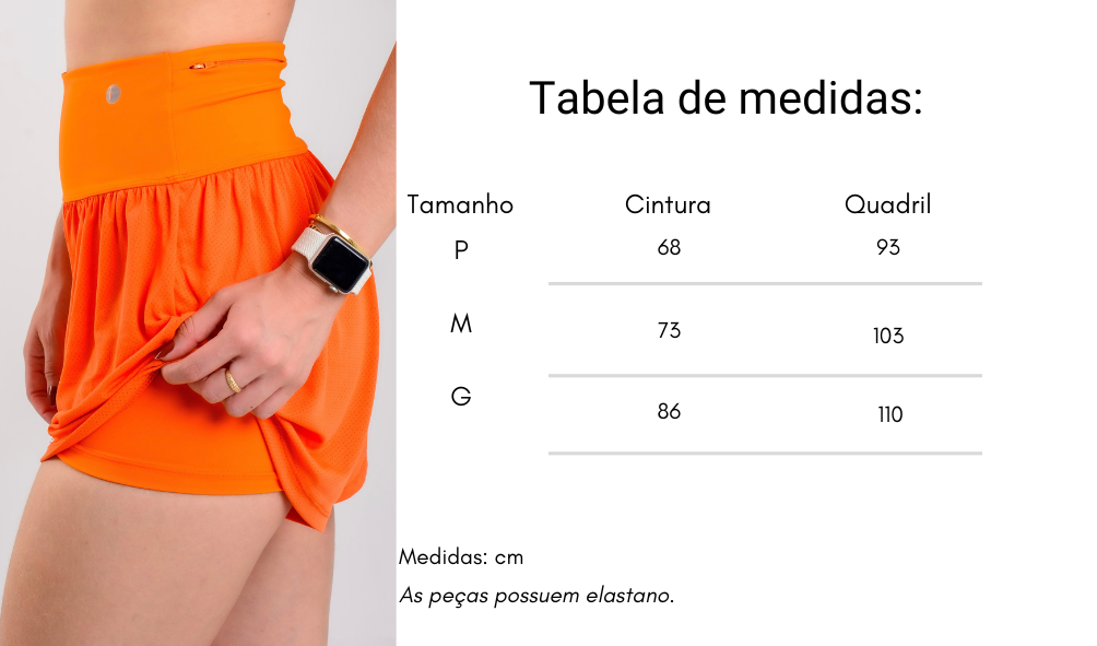 Tabela de medidas 